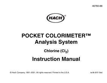 Hach Pocket Colorimeter Ii User Manual - intensivepg